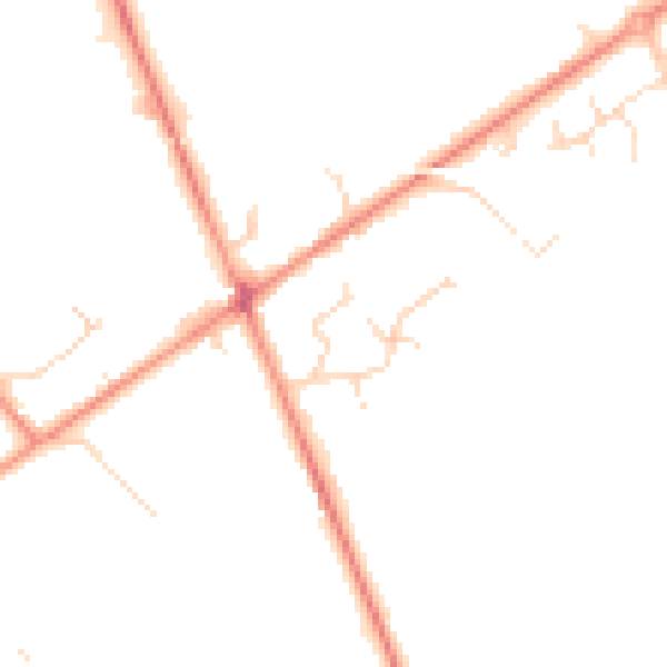 Daytime road noise heatmap for DE12 6AH