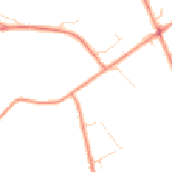 Daytime road noise heatmap for DE12 6AP