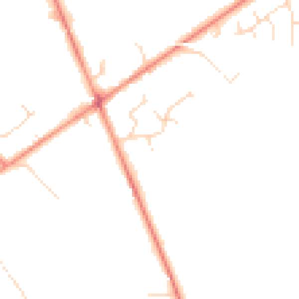 Daytime road noise heatmap for DE12 6AR