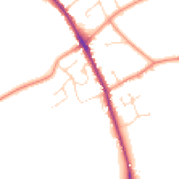 Daytime road noise heatmap for DE12 6AU