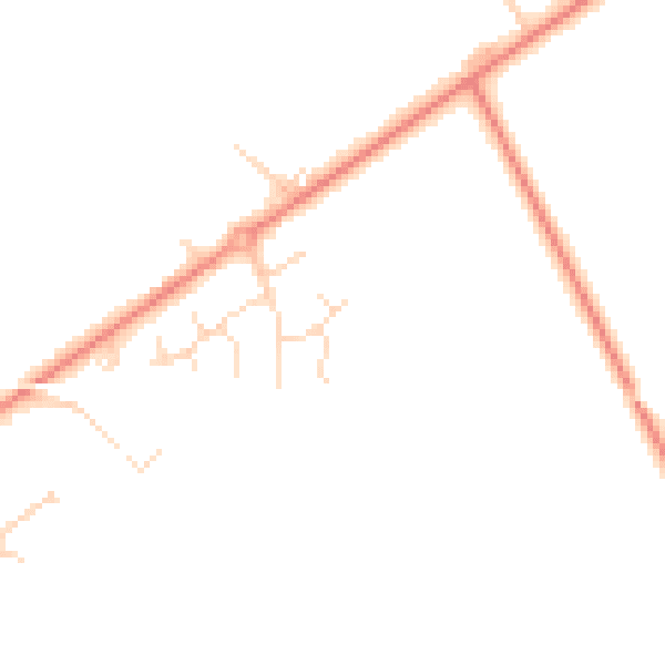 Daytime road noise heatmap for DE12 6DS