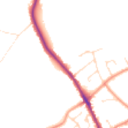 Daytime road noise heatmap for DE12 6JJ