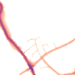 Daytime road noise heatmap for DE12 6LL