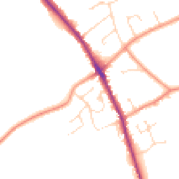 Daytime road noise heatmap for DE12 6NB