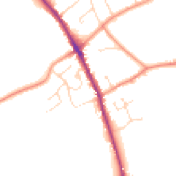 Daytime road noise heatmap for DE12 6NR