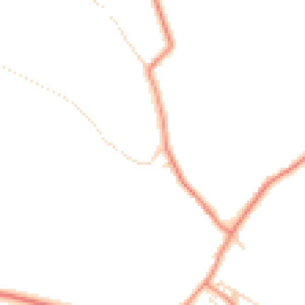 Daytime road noise heatmap for DE12 6RD