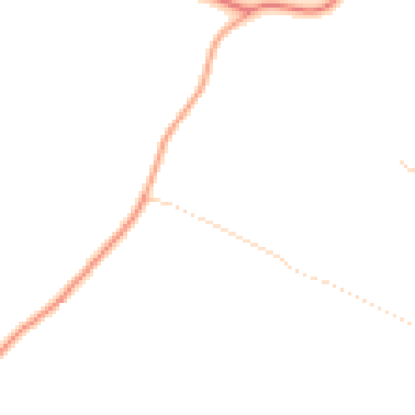 Daytime road noise heatmap for DE12 6RL