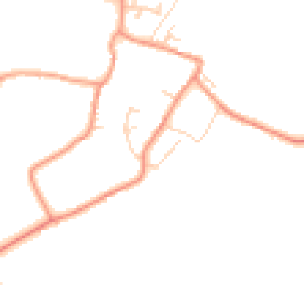 Daytime road noise heatmap for DE12 7AH