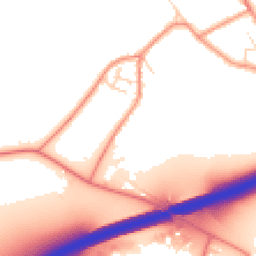 Daytime road noise heatmap for DE12 7DW