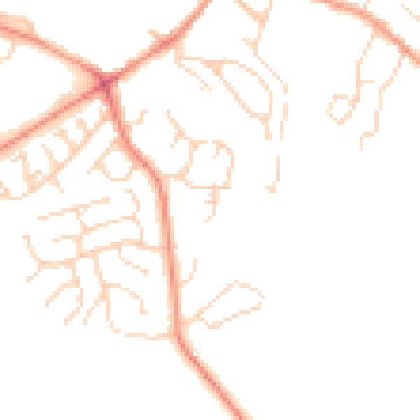 Daytime road noise heatmap for DE12 7GY