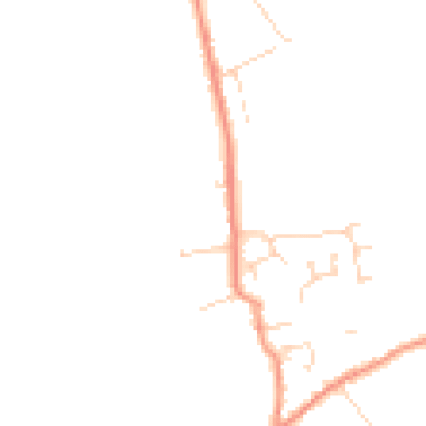 Daytime road noise heatmap for DE12 7PP