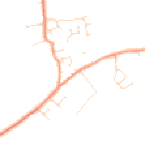 Daytime road noise heatmap for DE12 7RL