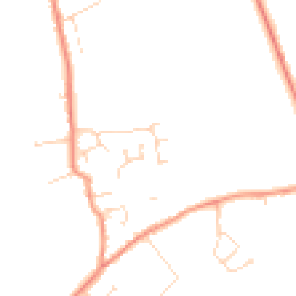 Daytime road noise heatmap for DE12 7RR