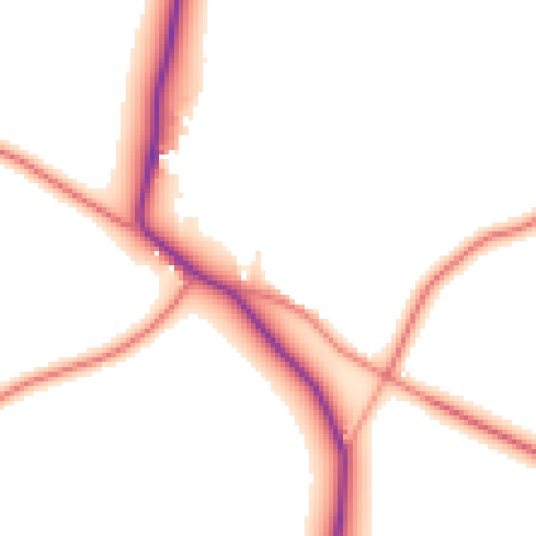Daytime road noise heatmap for DE12 8AW