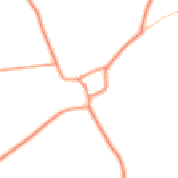 Daytime road noise heatmap for DE12 8EG