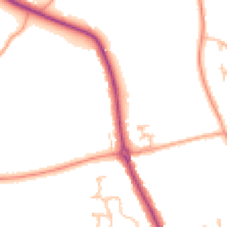 Daytime road noise heatmap for DE13 0AJ