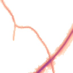 Night-time road noise heatmap for DE13 0TU