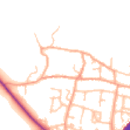 Daytime road noise heatmap for DE13 7BE