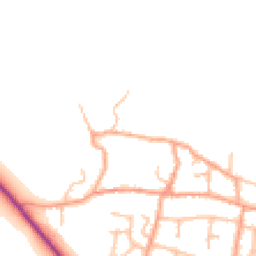 Daytime road noise heatmap for DE13 7BT