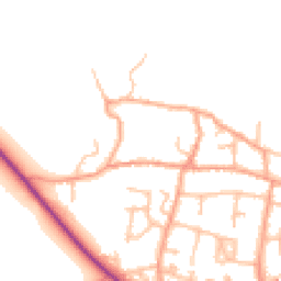 Daytime road noise heatmap for DE13 7DT