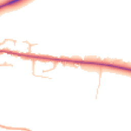 Daytime road noise heatmap for DE13 7JW