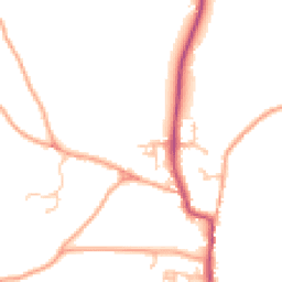 Daytime road noise heatmap for DE13 8NZ
