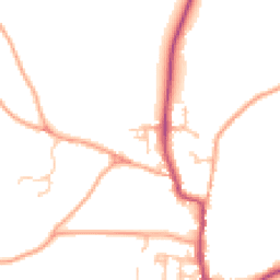 Daytime road noise heatmap for DE13 8PB