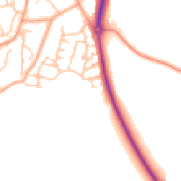Daytime road noise heatmap for DE13 9FS