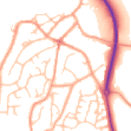 Daytime road noise heatmap for DE13 9NS