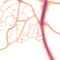 Daytime road noise heatmap for DE13 9NY