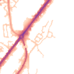 Daytime road noise heatmap for DE14 1DN