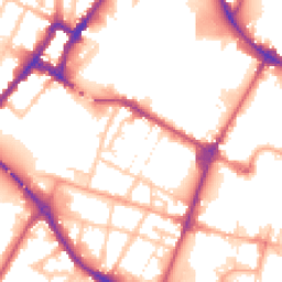 Daytime road noise heatmap for DE14 1ED