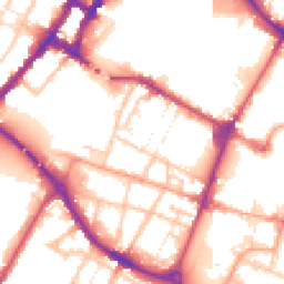 Daytime road noise heatmap for DE14 1EE