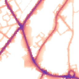 Daytime road noise heatmap for DE14 1QB
