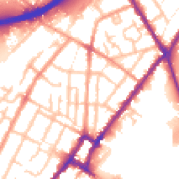 Daytime road noise heatmap for DE14 2ND