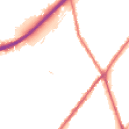 Night-time road noise heatmap for DE14 2PN