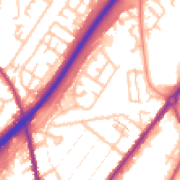 Daytime road noise heatmap for DE14 2RZ
