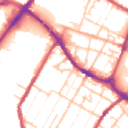 Daytime road noise heatmap for DE14 3NG
