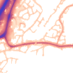 Daytime road noise heatmap for DE14 3PE