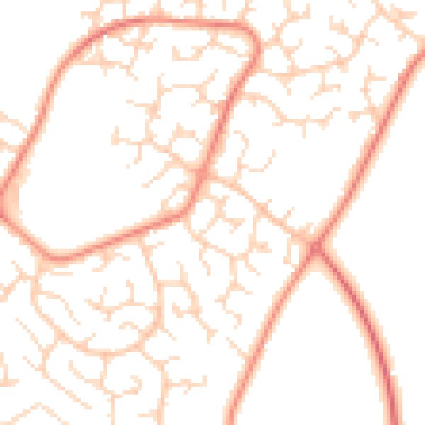 Daytime road noise heatmap for DE21 2LP