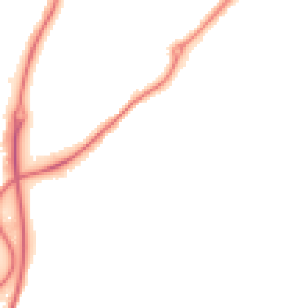 Night-time road noise heatmap for DE21 4DS