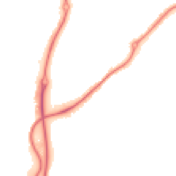 Night-time road noise heatmap for DE21 4GA