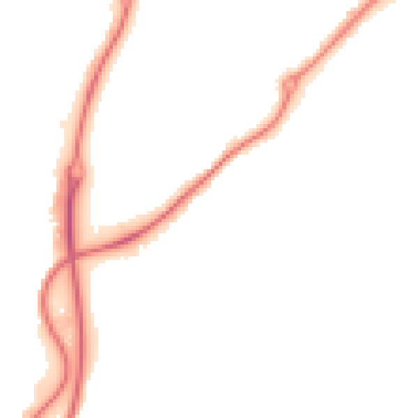 Night-time road noise heatmap for DE21 4GD
