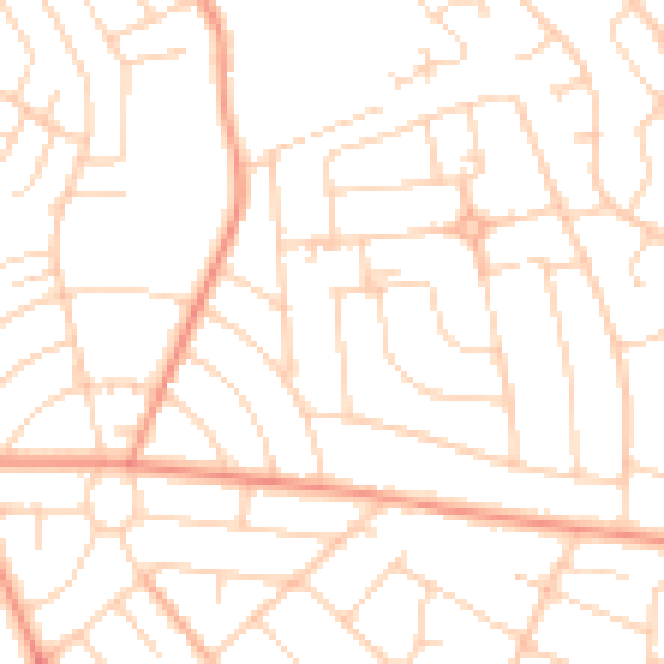 Daytime road noise heatmap for DE21 4HL