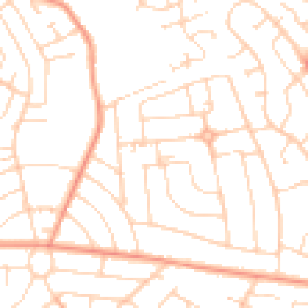 Daytime road noise heatmap for DE21 4JD