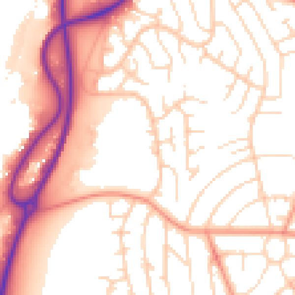 Daytime road noise heatmap for DE21 4SD
