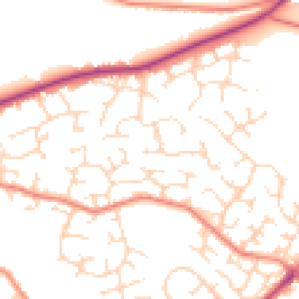 Daytime road noise heatmap for DE21 4TH