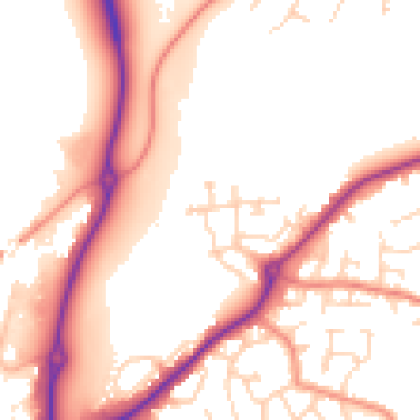 Daytime road noise heatmap for DE21 4TW