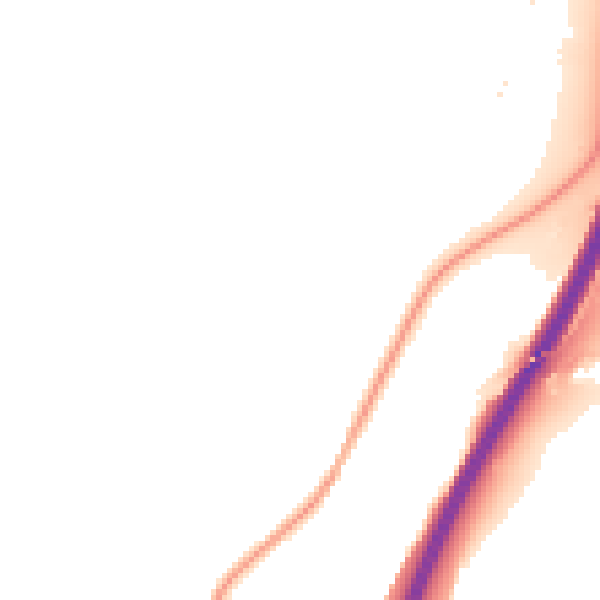 Night-time road noise heatmap for DE21 5AL