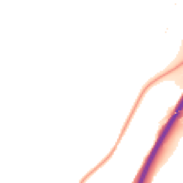 Night-time road noise heatmap for DE21 5AN